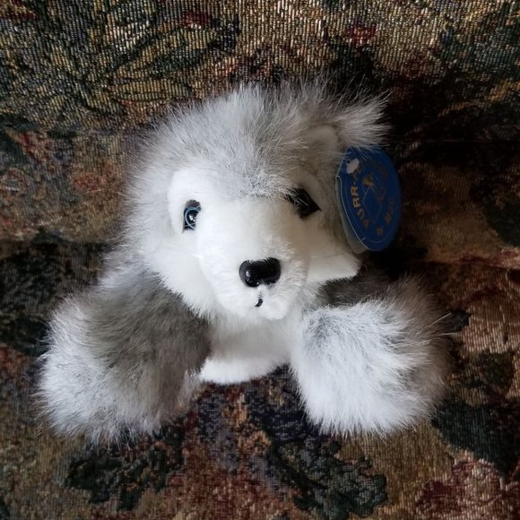 Grey wolf, small, soft toy, plush toy, realistic looking, animal toy classic - Picture 5 of 9